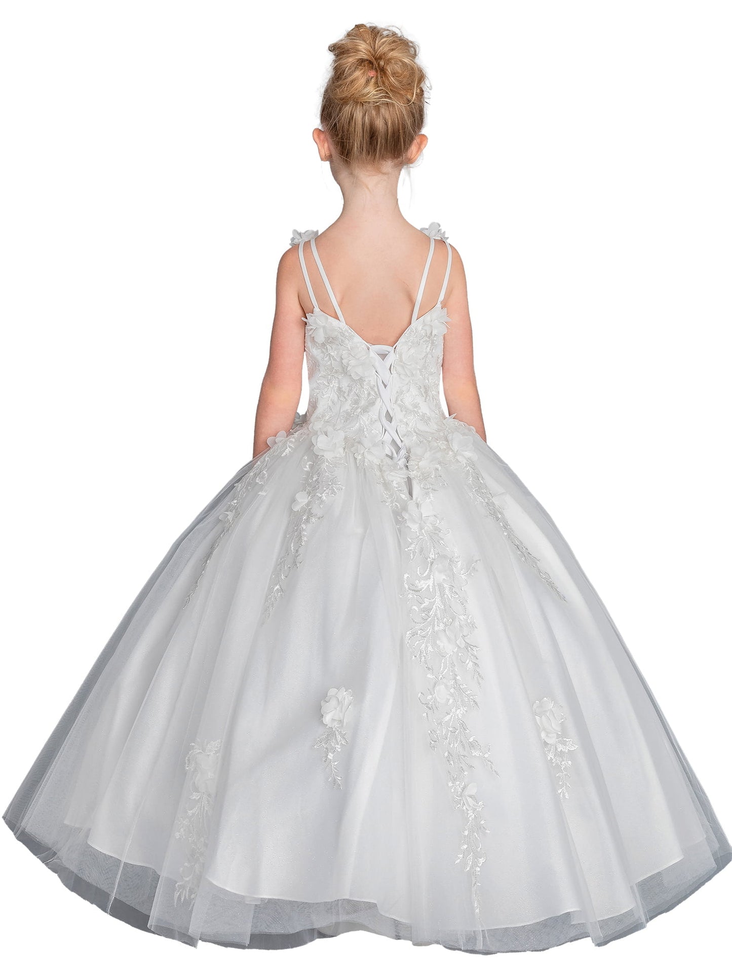 Blessing to Bloom: White Baptism & Red Quinceañera Fusion Dress