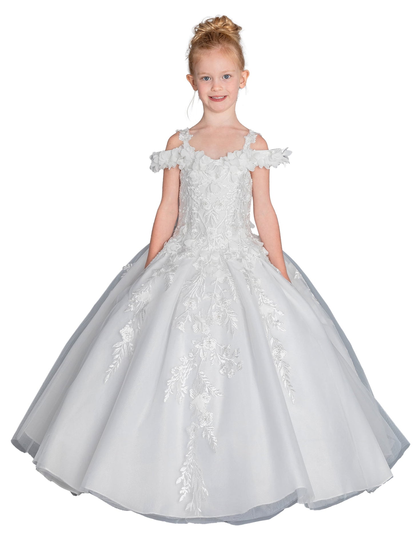 Heavenly Grace: Embroidered Tulle Baptism Dress