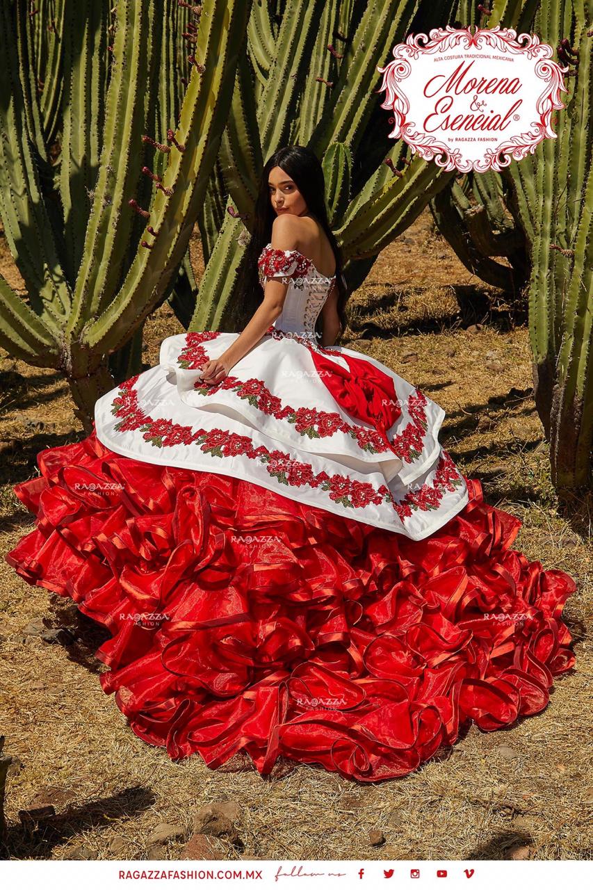 Scarlet Cascade: Ragazza Fashion Tiered Embroidery Dress