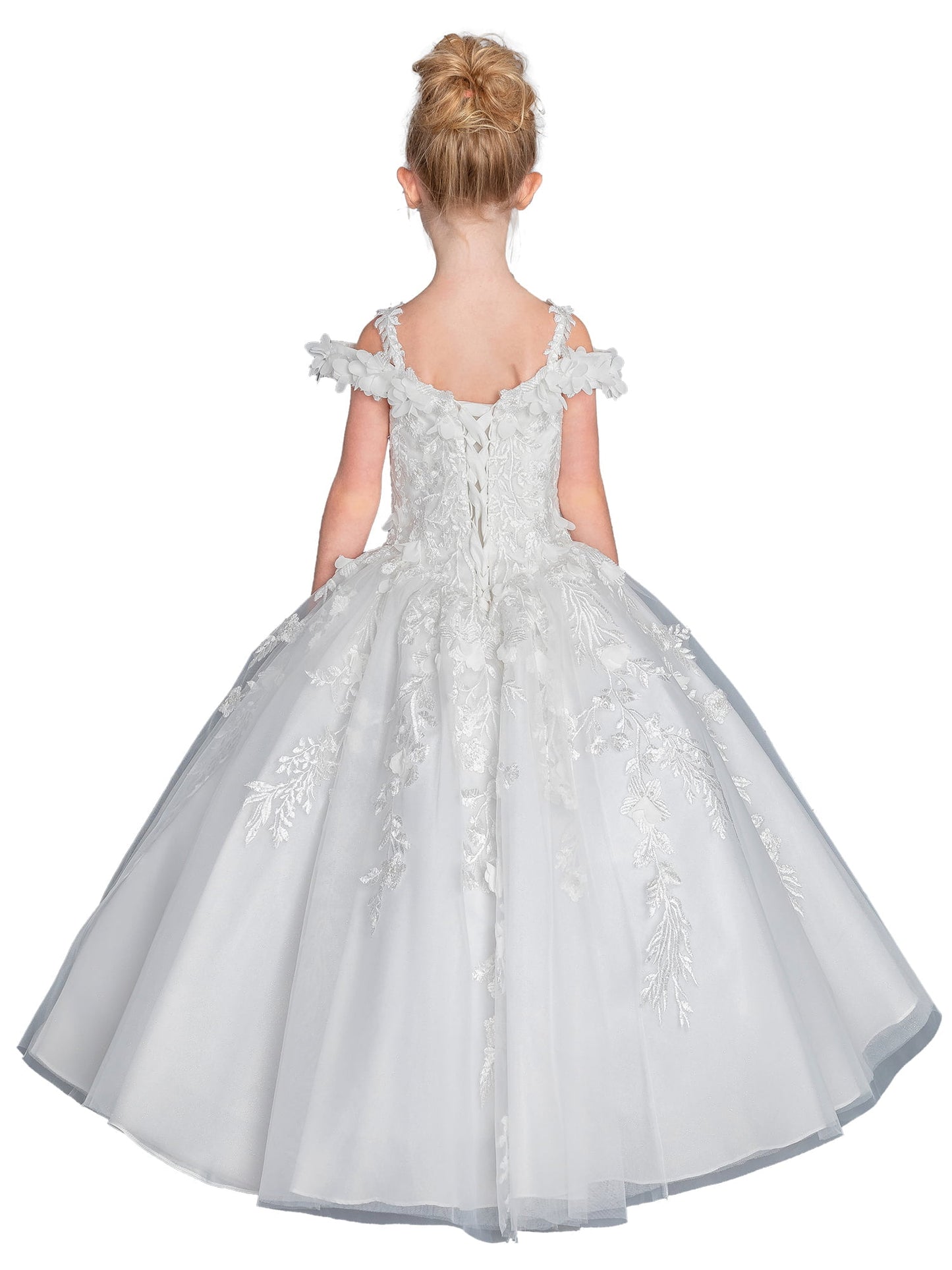 Heavenly Grace: Embroidered Tulle Baptism Dress