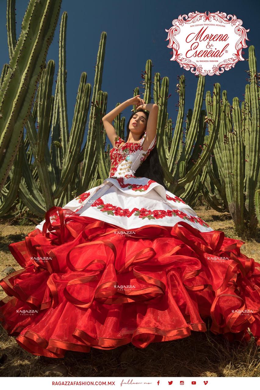 Scarlet Cascade: Ragazza Fashion Tiered Embroidery Dress