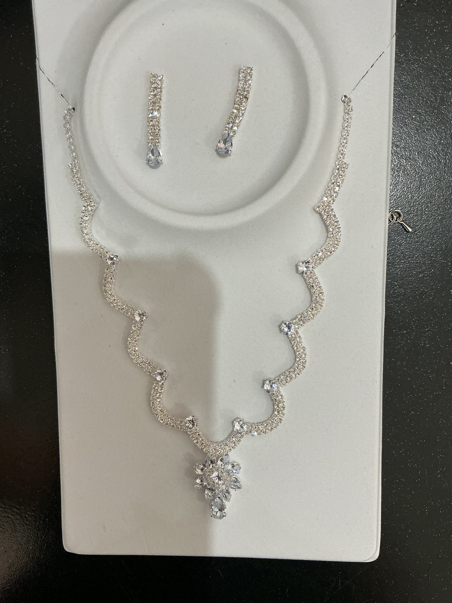 "Silver Cascade" Cubic Zirconia Jewelry Set