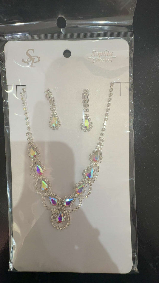 "Prism Echoes" Iridescent Jewelry Set