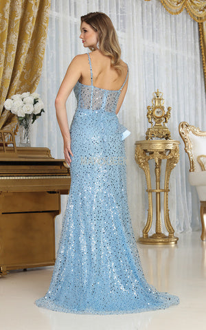 Azure Serenity: A Flowing Light Blue Dream Dress