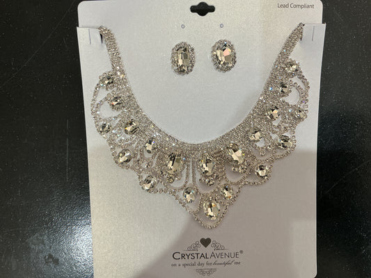 Crystal Avenue "Diamond Cascade" Jewelry Set