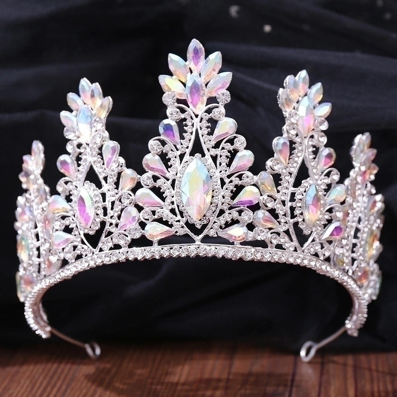 Nocturne Radiance: Iridescent Crystal Tiara