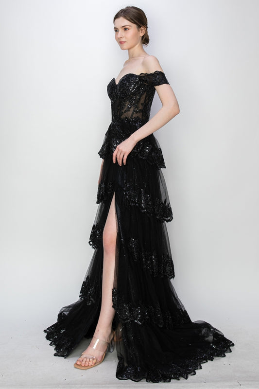Midnight Opulence: The Noir Gown